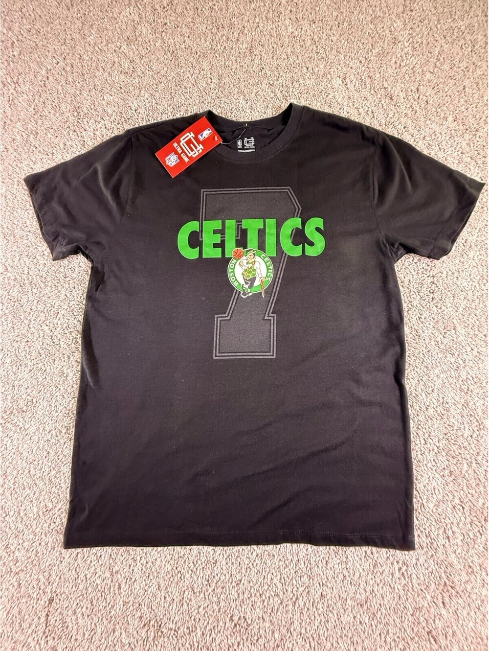 NWT NBA Ultra Game Boston Celtics T Shirt #7 Brown Black and Green Size Large